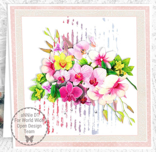 Watercolor Hand Painted Flowers Clip Art. Orchids