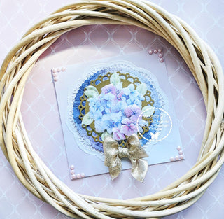 Clip Art de Flores Pintadas a Mano en Acuarela. Hortensia