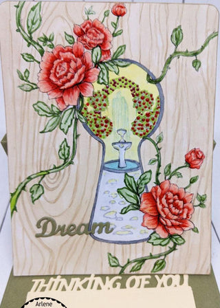 Garden door - High-quality printable art, grayscale coloring page for relaxation