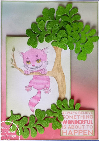 Coloring Page, Alice in Wonderland. Cheshire Cat