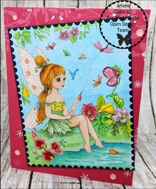 Coloriage. Fée tropicale