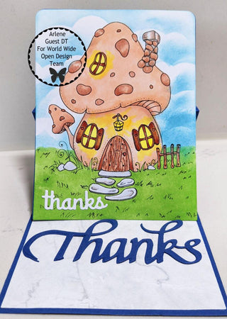 Página para colorear. La casa de los hongos