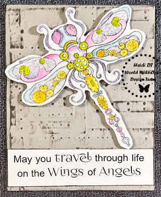 Coloriage. Libellule Steampunk