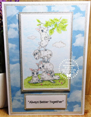 Coloring Page. Counting sheeps