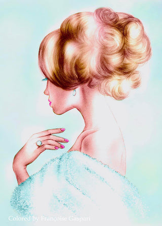 Grayscale Coloring Page, Realistic Women Portrait. Elegant beauty - The Art of Julia Spiri