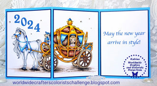 Coloring Page, Whimsy Princess and Horse. Magic carriage - The Art of Julia Spiri