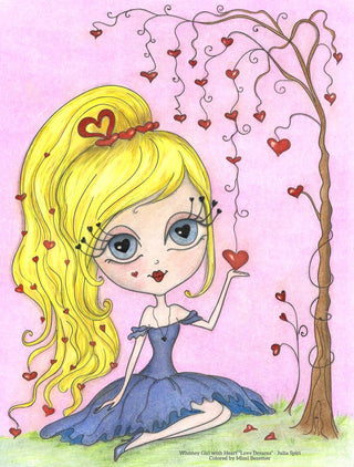 Página para colorear. Sueños de amor