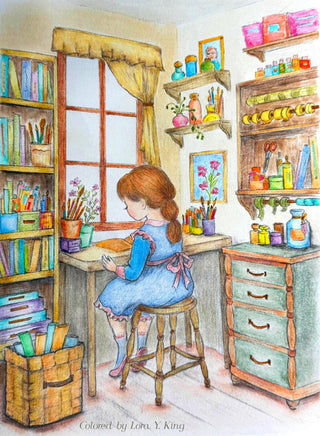 The Crafting Corner - High-quality printable art, grayscale coloring page for relaxation