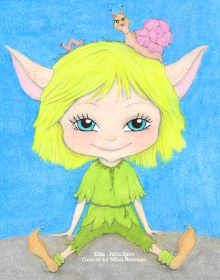 Coloriage, Whimsy Boy, Troll, Nain. Elfis