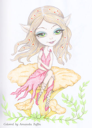 Coloriage, fées mignonnes. Confiance