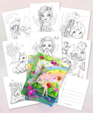 Coloring Postcards Set, Artist's Edition. An enchanting world