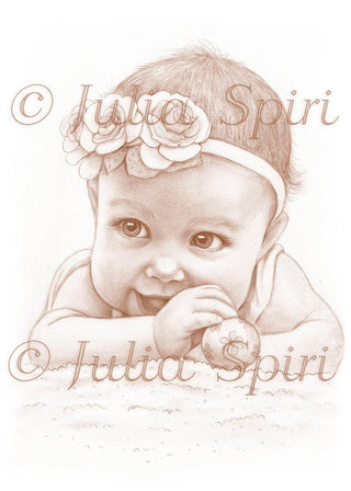 Baby Girl sepia