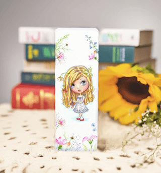 Bookmark for Books. Whimsical Creatures. Girl with hair wrap
