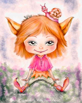 Coloriage, Whimsy Boy, Troll, Nain. Elfis