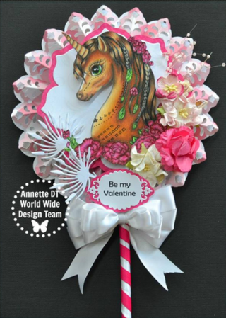 Coloring Pages, Fantasy Unicorn with Flowers. Spirit Dreamer - The Art of Julia Spiri. colored