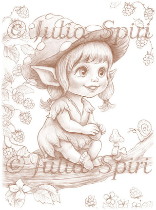 Forest Berry Baby Elf sepia