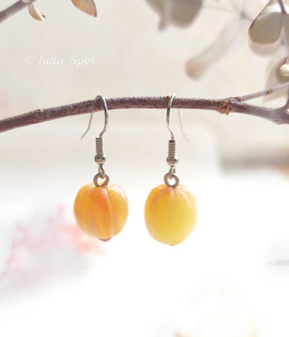 Gooseberry Polymer Clay Earrings | Handmade Botanical Jewelry. 2