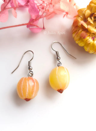 Gooseberry Polymer Clay Earrings | Handmade Botanical Jewelry