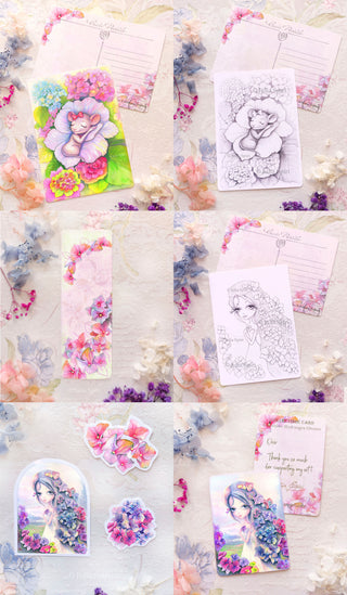 Stationery Collection. Hydrangea Dreams