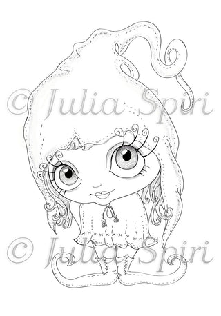 Coloring page. Little Gnome