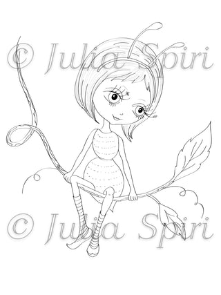 Coloring page, Forest Dweller. Little Ant - The Art of Julia Spiri