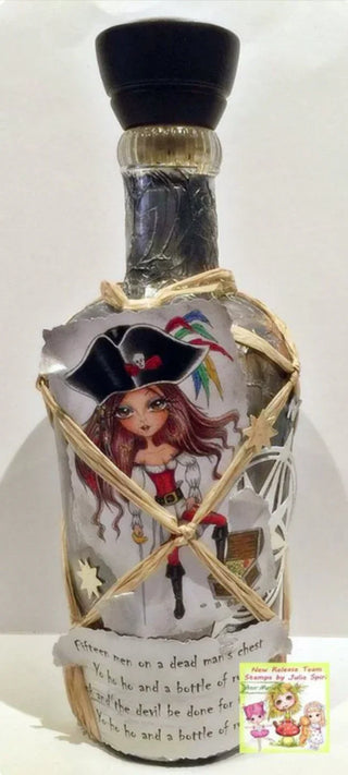 Coloring Page, Pirate Girl with Treasure, Adventure. Georgie Pirate. craft