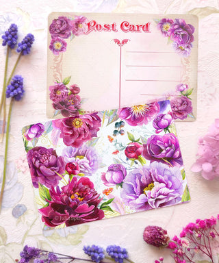 Postcard. A Peony Palette