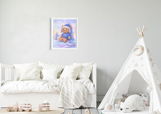 Original Oil Pastel Painting. Teddy Wally