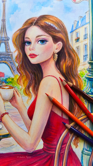 Original Watercolor Painting. Vacation in Paris