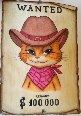 Wanted - Colored example version, beautiful adult coloring page by Julia Spiri 4