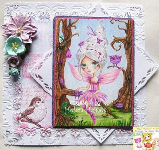 Coloring pages, Fairy in forest. I'm watching you