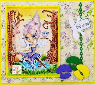 Coloring pages, Fairy in forest. I'm watching you