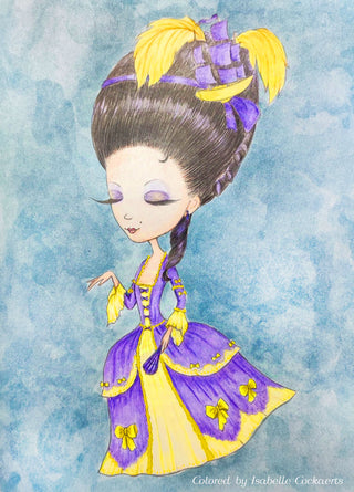 Princesa Sellos digitales, Vintage Digi, Princesas, Rococó, Ojos grandes, Lindo, Dibujos para colorear, Elaboración de papel. Maria Antonieta