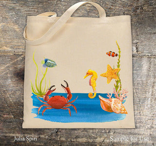 Watercolor Hand Painted Seren, Sea Clip Art. Sea & Mermaid