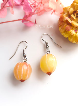 Handmade Polymer Clay Earrings. Gooseberry