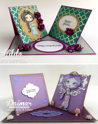 Coloring Page, Fairytale Fantasy Girl. Princess Jasmine