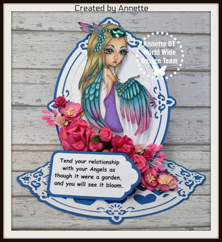 Coloring Page, Fantasy Girl. Ofelia Angel