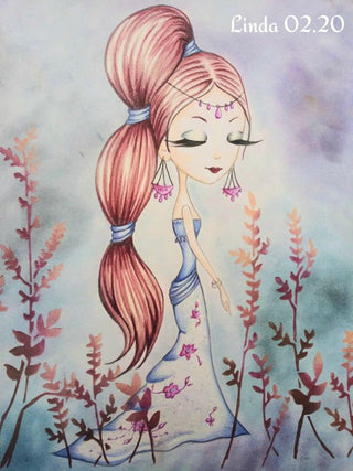 Coloring page, 1001 nights Fairytale, Arabian Girl. Scheherazade - The Art of Julia Spiri