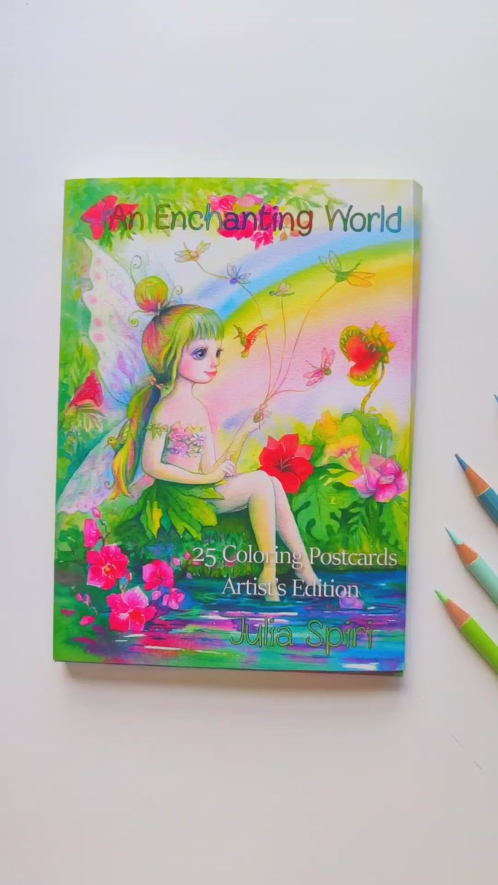 Adult Coloring Postcards Set - Artist's Edition. An enchanting world. video