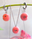 Set of Peach Earrings and Necklace