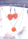 Set of Yellow Raspberry Earrings and Necklace