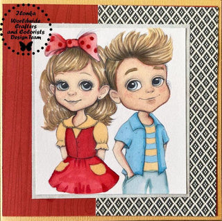 Coloring Page, Cute Girl and Boy, Couples, Love. You & Me - The Art of Julia Spiri