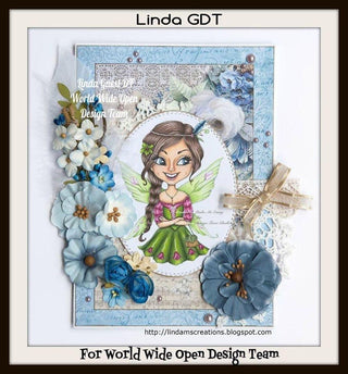 Coloring Page, Girl, Fantasy, Fairy, Happy Girl, Fantasy, Crafting, Scrapbooking, Black & White. Smile - The Art of Julia Spiri