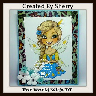 Coloring Page, Girl, Fantasy, Fairy, Happy Girl, Fantasy, Crafting, Scrapbooking, Black & White. Smile - The Art of Julia Spiri