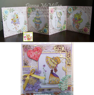 Coloring page, Whimsy Girl with rose. The Victorian Hat - The Art of Julia Spiri