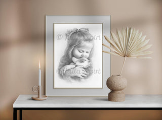 Original Drawing. Tenderness - The Art of Julia Spiri