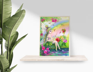 Original Watercolor Painting. Tropical Fairy - The Art of Julia Spiri