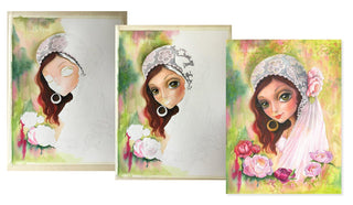 Watercolor Original Painting. Gypsy Bride - The Art of Julia Spiri